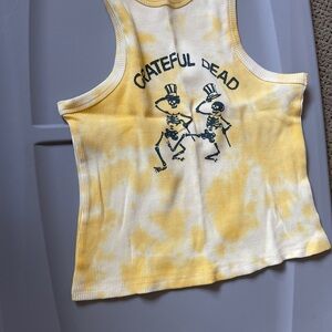 Grateful Dead Yellow Tie-Dye Tank Top